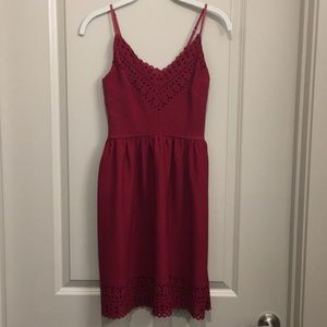Red lazercut dress